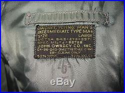 Vietnam US Air Force USAF MA-1 Flight Jacket Size Large Dated 1960