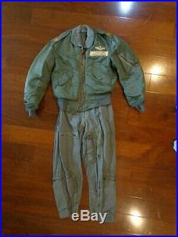 Vietnam War Era USAF Flight Jacket & Flight Overall Suit Matching Set