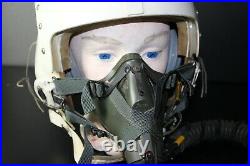 Vietnam War Era USAF HGU-2A/P Flight Helmet W O2 Oxy Mask Named Pilot Air Force