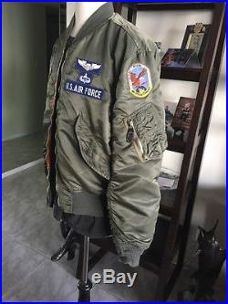 Vietnam War USAF L2B FLIGHT JACKET US Air Force Mil. Uniform Large! Nice