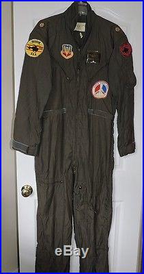 Vietnam War USAF Search & Rescue Helo Pilot Flightsuit, Patches, Named, with Hat