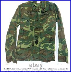 Vietnam War Usaf Flight Party Suit Nkp Thai Made & Erdl Tropical Jacket Lot Of 2
