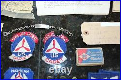 Vintage 1950's Selfridge Air Force Base Collectibles Military Patches Hardware +