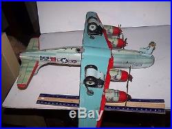 Vintage 1950's Yonezawa Japan-USAF BK250 SUPERFORTRESS AIRPLANE-Tin Litho