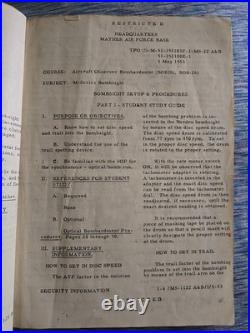 Vintage 1951Training Project Outlines RESTRICTED U. S Air Force Military Aviation