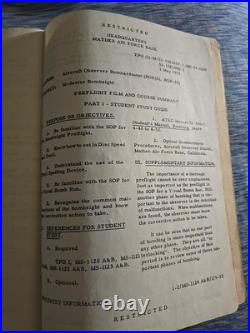 Vintage 1951Training Project Outlines RESTRICTED U. S Air Force Military Aviation
