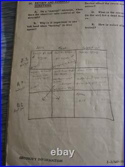 Vintage 1951Training Project Outlines RESTRICTED U. S Air Force Military Aviation