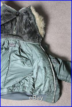 Vintage 1960's ALPHA INDUSTRIES AIR CREW JACKET N-2B Size Medium Fur Collar USAF