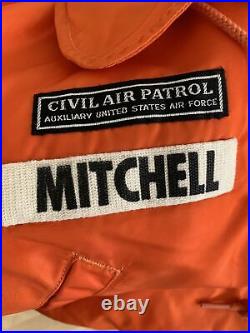 Vintage 1960s Civil Air Patrol Emergency Services USAF Orange Coveralls Medium