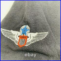 Vintage 1986 Aerosmith Air Force One Tour Black SCREEN STARS T-Shirt Size XL USA