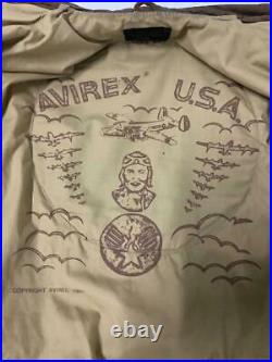 Vintage 1987 Avirex Type G-2 US Air force Pilot Leather Jacket Size M withpatches