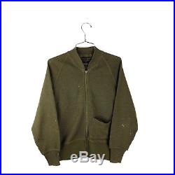 Vintage 30s C2 Army Air Force Cardigan Sweater Jacket Wool Zip WWII Sz 40 Medium