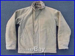 Vintage 40s WWII USN Navy Military Deck Jacket Size 38 NXSX Coat USAF