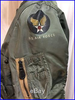 Vintage 50'-60's USAF ROLEN Sportswear MA-1 flight/flying jacket Air Force LARGE