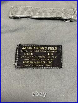 Vintage 50's 60s USAF Field Jacket Men's Large Iberia Inc. MIL-J-4883A Air Force