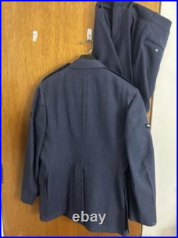 Vintage 50s-60s US Air Force Enlisted Blue Wool Service Uniform Jacket & Pants