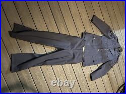 Vintage 50s-60s US Air Force Enlisted Blue Wool Service Uniform Jacket & Pants