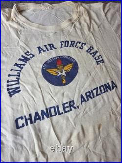 Vintage 50s US Air Force Chandler Arizona T Shirt Size Medium Distressed USA