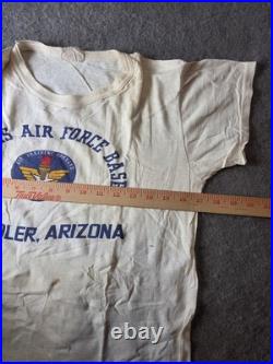 Vintage 50s US Air Force Chandler Arizona T Shirt Size Medium Distressed USA