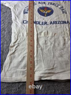 Vintage 50s US Air Force Chandler Arizona T Shirt Size Medium Distressed USA