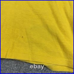 Vintage 60s US Air Force Shirt Adult Medium Yellow Short Sleeve Russell Southern