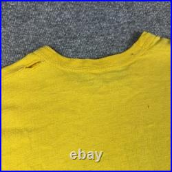 Vintage 60s US Air Force Shirt Adult Medium Yellow Short Sleeve Russell Southern