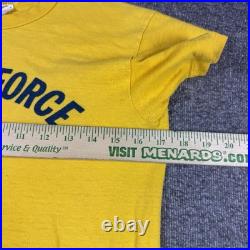 Vintage 60s US Air Force Shirt Adult Medium Yellow Short Sleeve Russell Southern