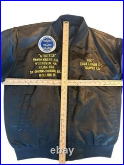 Vintage 80s 70s Air Force Military Windbreaker Jacket Embroidery Eagles Rare