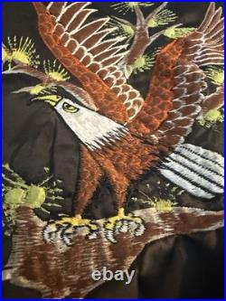Vintage 80s 70s Air Force Military Windbreaker Jacket Embroidery Eagles Rare