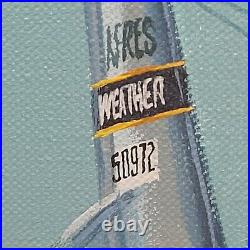 Vintage 815th WRS Weather Recon Hurricane Hunter Painting Eye of the Storm