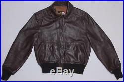 Vintage A-2 Schott Bros 612 Air Force Leather Aviation Air Force Jacket 42