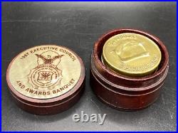 Vintage Air Force Challenge Coins in holder 8 coins 1987