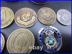 Vintage Air Force Challenge Coins in holder 8 coins 1987