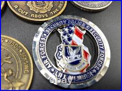Vintage Air Force Challenge Coins in holder 8 coins 1987