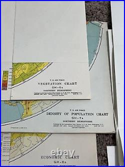 Vintage Air Force Charts Lot Of 19 1947 1966 Economic Political Climatic