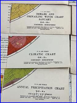 Vintage Air Force Charts Lot Of 19 1947 1966 Economic Political Climatic