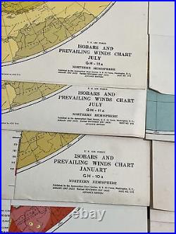 Vintage Air Force Charts Lot Of 19 1947 1966 Economic Political Climatic