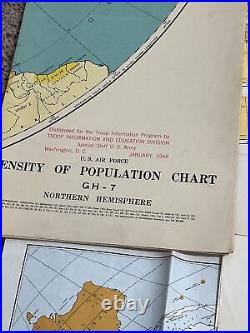 Vintage Air Force Charts Lot Of 19 1947 1966 Economic Political Climatic