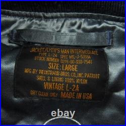 Vintage Air Force Jacket Mens Large Blue L 2A Flyers Intermediate Weintraub