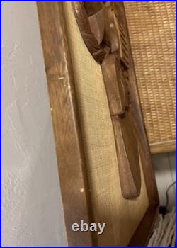 Vintage Air Force Militaria Wooden Carving Wings Boho star farmhouse decor