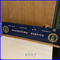 Vintage Air Force Recruiting Service Office Single Sided Metal Tin Sign