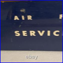 Vintage Air Force Recruiting Service Office Single Sided Metal Tin Sign