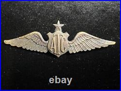 Vintage Air Transport Command Pilot Captain Wing Brooch Pin Military 1940's