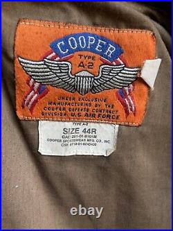 Vintage Airforce Cooper Leather Jacket Type A2 Brown Size 44R