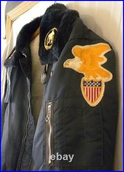 Vintage Antler U. S. Air Force Flight Jacket, Patches-Iowa-Eagle-Snoopy Red Baron