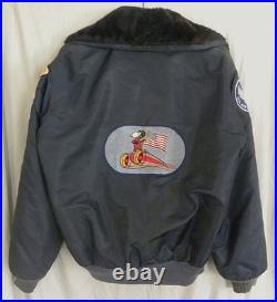 Vintage Antler U. S. Air Force Flight Jacket, Patches-Iowa-Eagle-Snoopy Red Baron