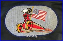 Vintage Antler U. S. Air Force Flight Jacket, Patches-Iowa-Eagle-Snoopy Red Baron