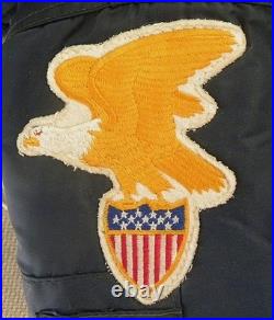 Vintage Antler U. S. Air Force Flight Jacket, Patches-Iowa-Eagle-Snoopy Red Baron