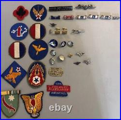 Vintage Assorted CIVIL AIR PATROL Uniform Pins Patches Buttons Dog Tag WWII