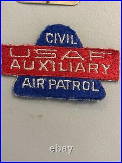 Vintage Assorted CIVIL AIR PATROL Uniform Pins Patches Buttons Dog Tag WWII